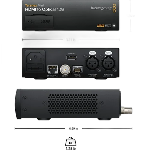 Конвертер Blackmagic Design Teranex Mini HDMI to Optical 12G Converter