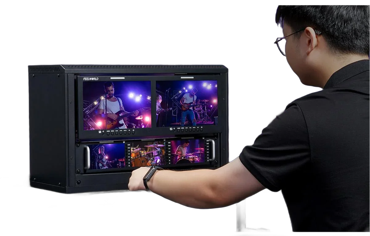 Монитор FeelWorld D101 PLUS Dual 10.1"4RU Rackmount Monitor 4K HDMI SDI