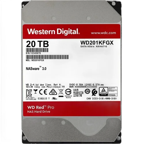 Внутренний жесткий диск WD 20TB Red Pro 7200 rpm SATA III 3.5" Internal NAS HDD