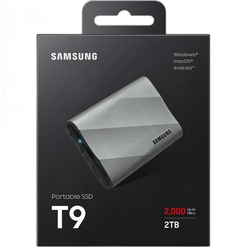 Внешний жесткий диск Samsung 2TB T9 Portable SSD серый