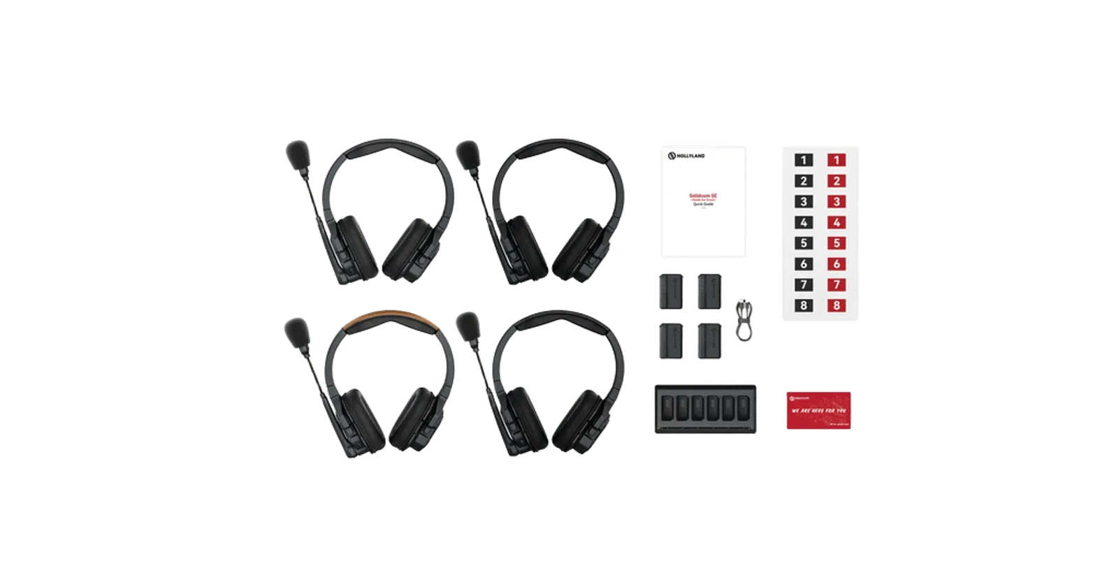 Беспроводной интерком Hollyland Solidcom SE C1-4S DH (1.9 GHz) Full-Duplex Wireless DECT Intercom System 4 абонента (Double-Ear Version)