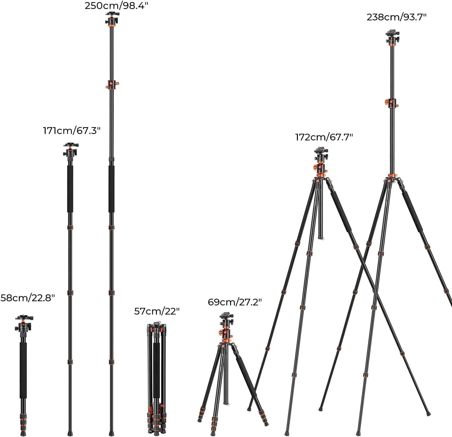 Штатив K&amp;F Concept T254A8+BH-28L KF09.086V2