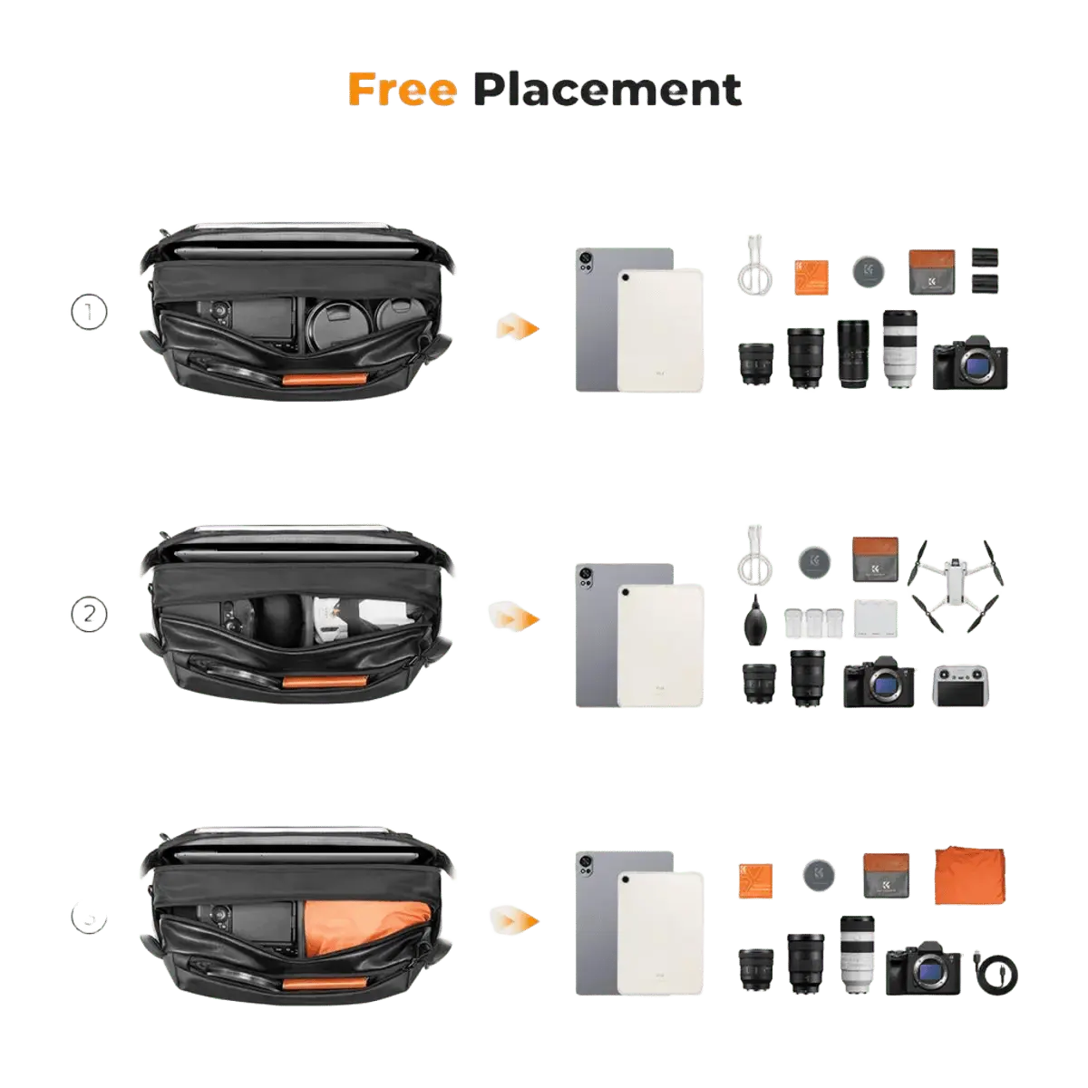 Сумка K&amp;F Concept 2 in 1 Sling Bag 12L KF13.177