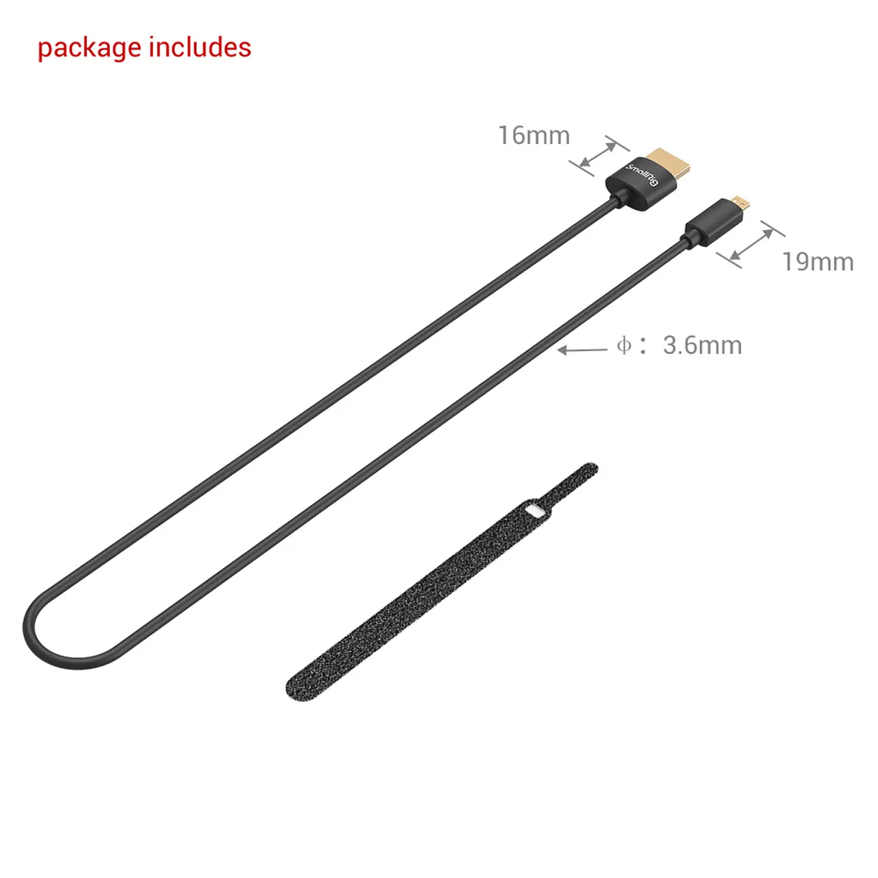 Кабель SmallRig 4795 Ultra Slim 4K Full HDMI to Micro HDMI Cable 100 cm