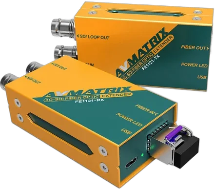 Конвертер AVmatrix FE1121 3G-SDI Fiber Optic Extender Transmitter & Receiver Set