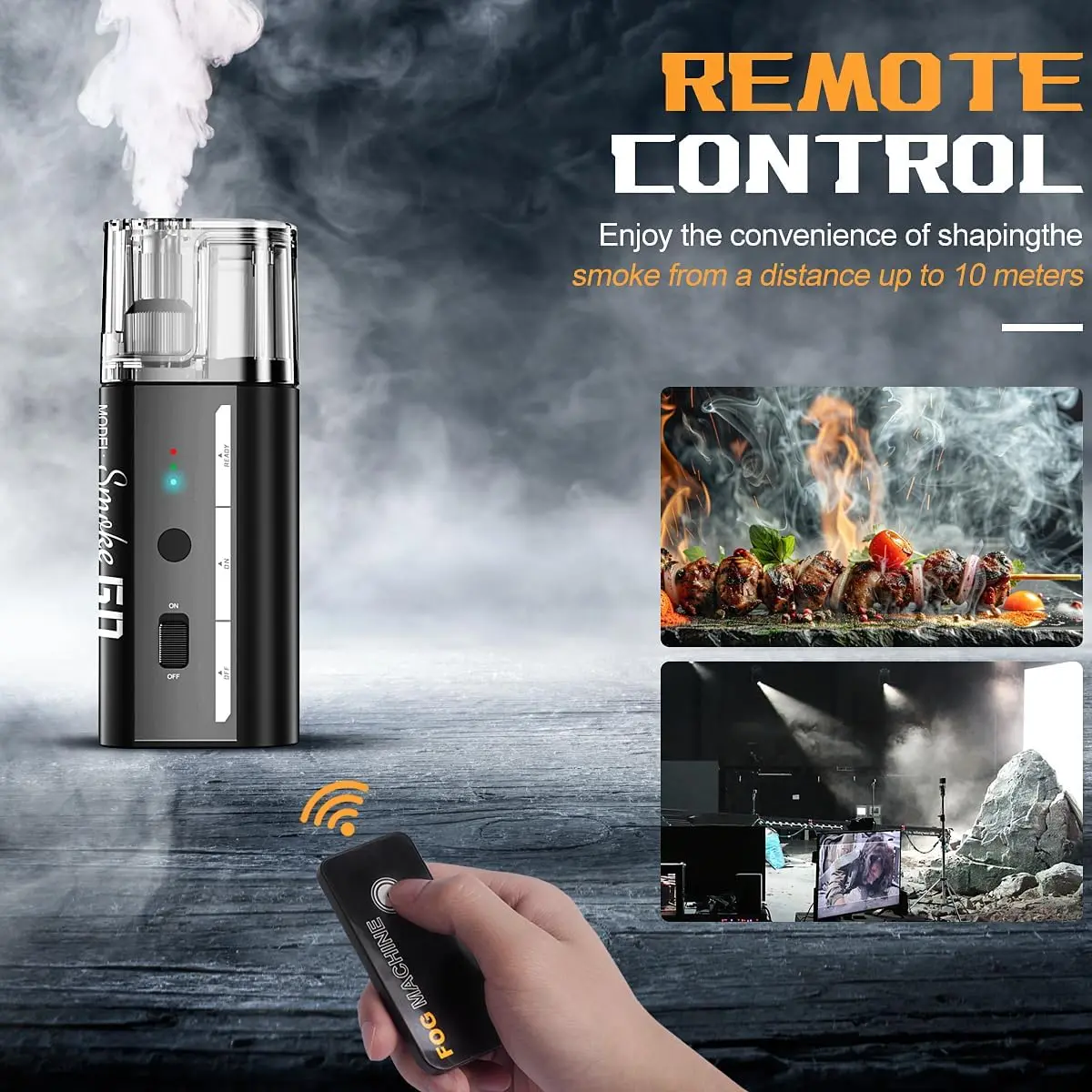 Портативный генератор дыма LENSGO Fog Machine Smoke GO