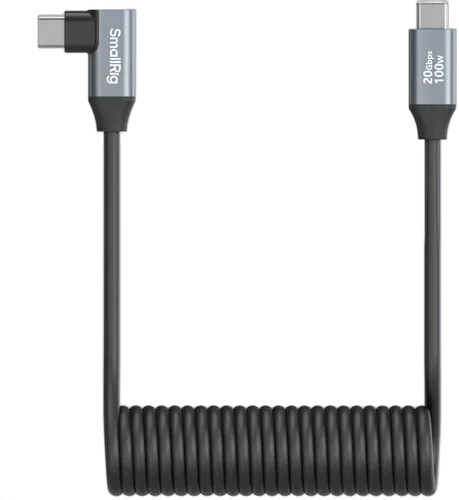 Кабель SmallRig Straight-to-Right Angled Coiled Data Cable 35см 4792