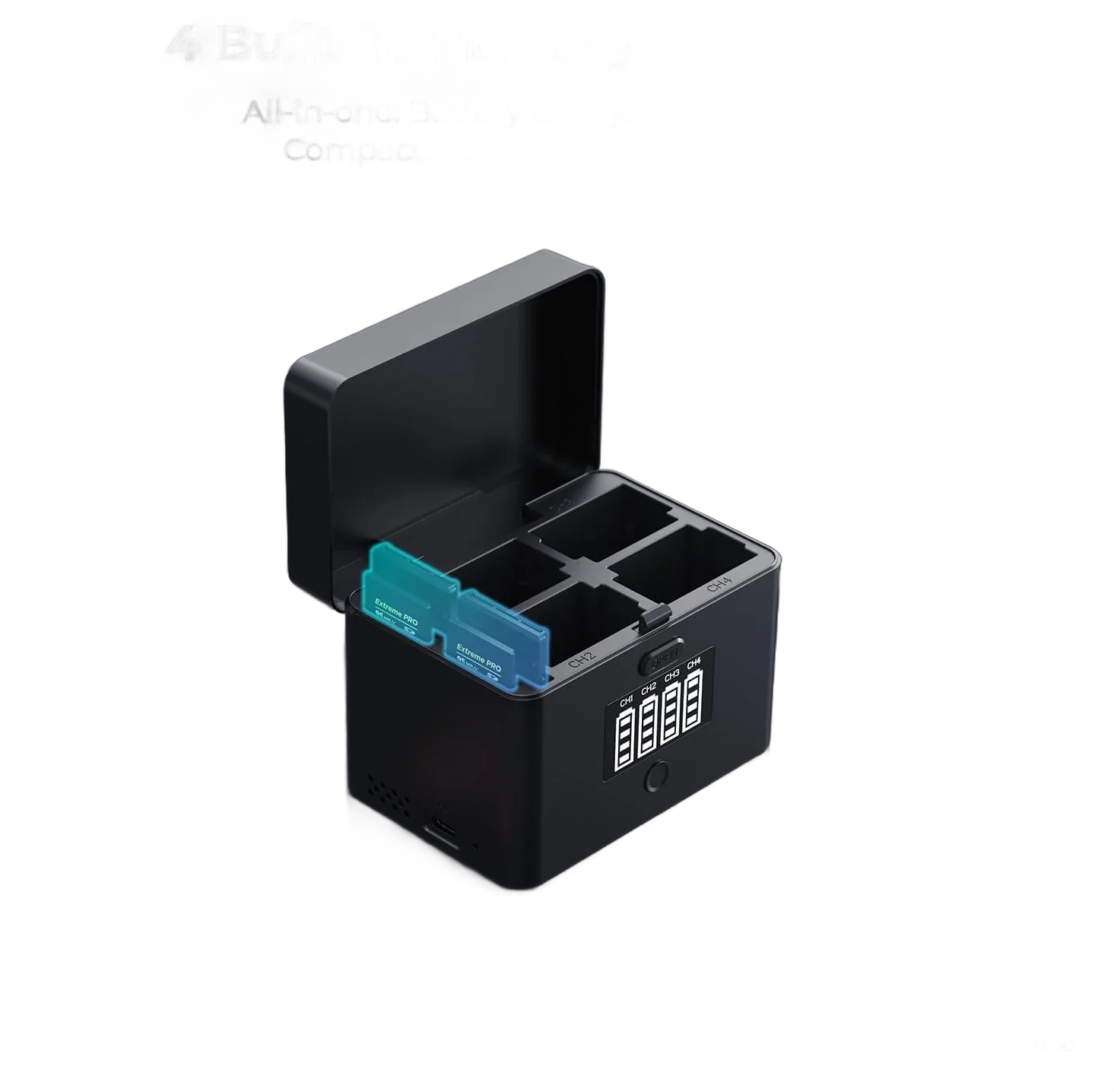 Зарядное устройство K&amp;F Concept NP-FZ100/LP-E6NH 4-Slot Battery Charger Case w/45W PD Fast Charging (на 4 аккумулятора)