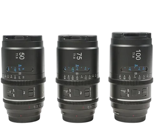 Набор объективов Sirui Astra 50, 75, 100mm T1.8 1.33x AF Anamorphic (Neutral Flares)
