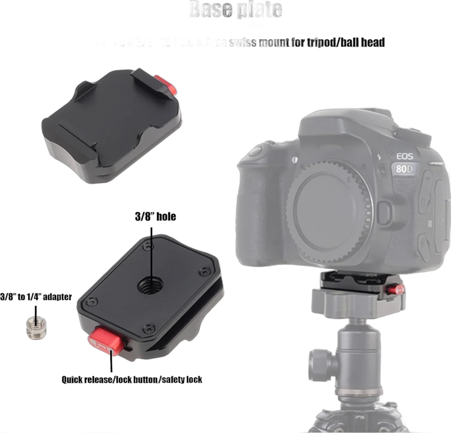 Площадка Fotga Arca Swiss Quick Release для DJI Ronin DJI Ronin RS5/RS4/RS3/RS2 RJ027