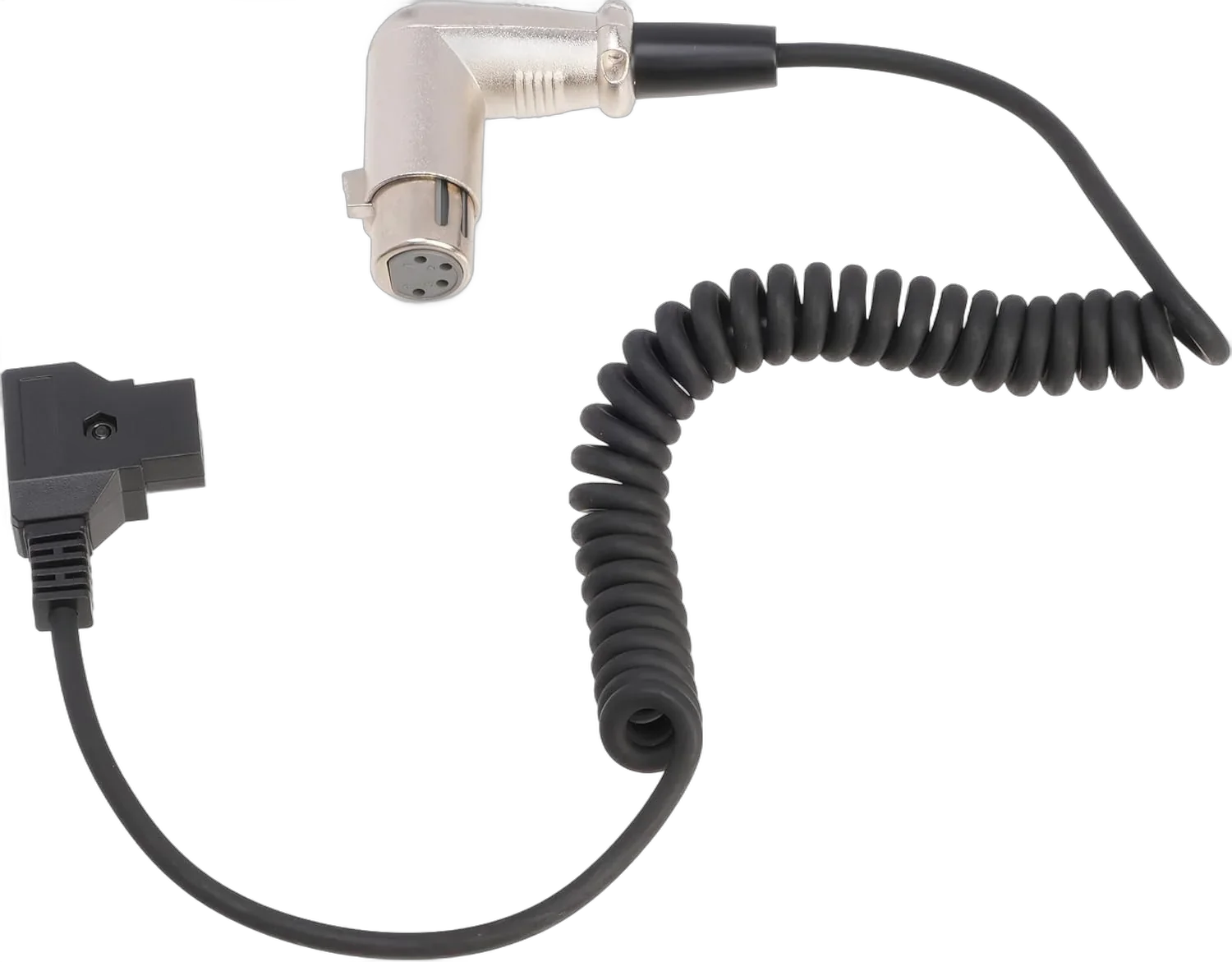 Кабель FOTGA Coiled D-tap to Angle XLR Female 4-pin Power Cable Adapter NJ712