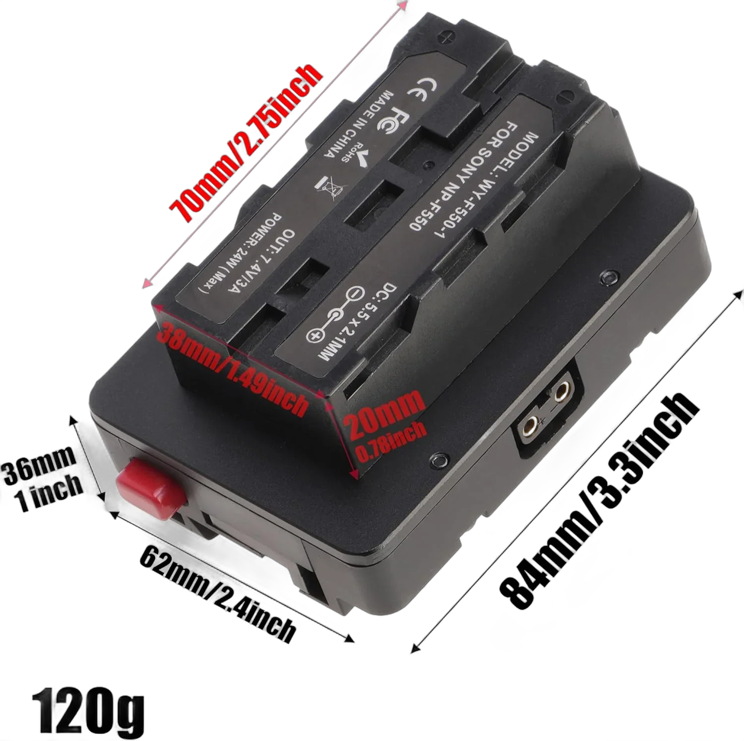 Плата питания Fotga V-Lock Power Adapter V Mount Battery NP-F Dummy Battery NJ473
