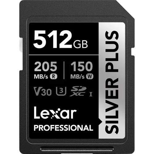 Карта памяти Lexar 512GB Professional SILVER PLUS UHS-I 205 MB/s