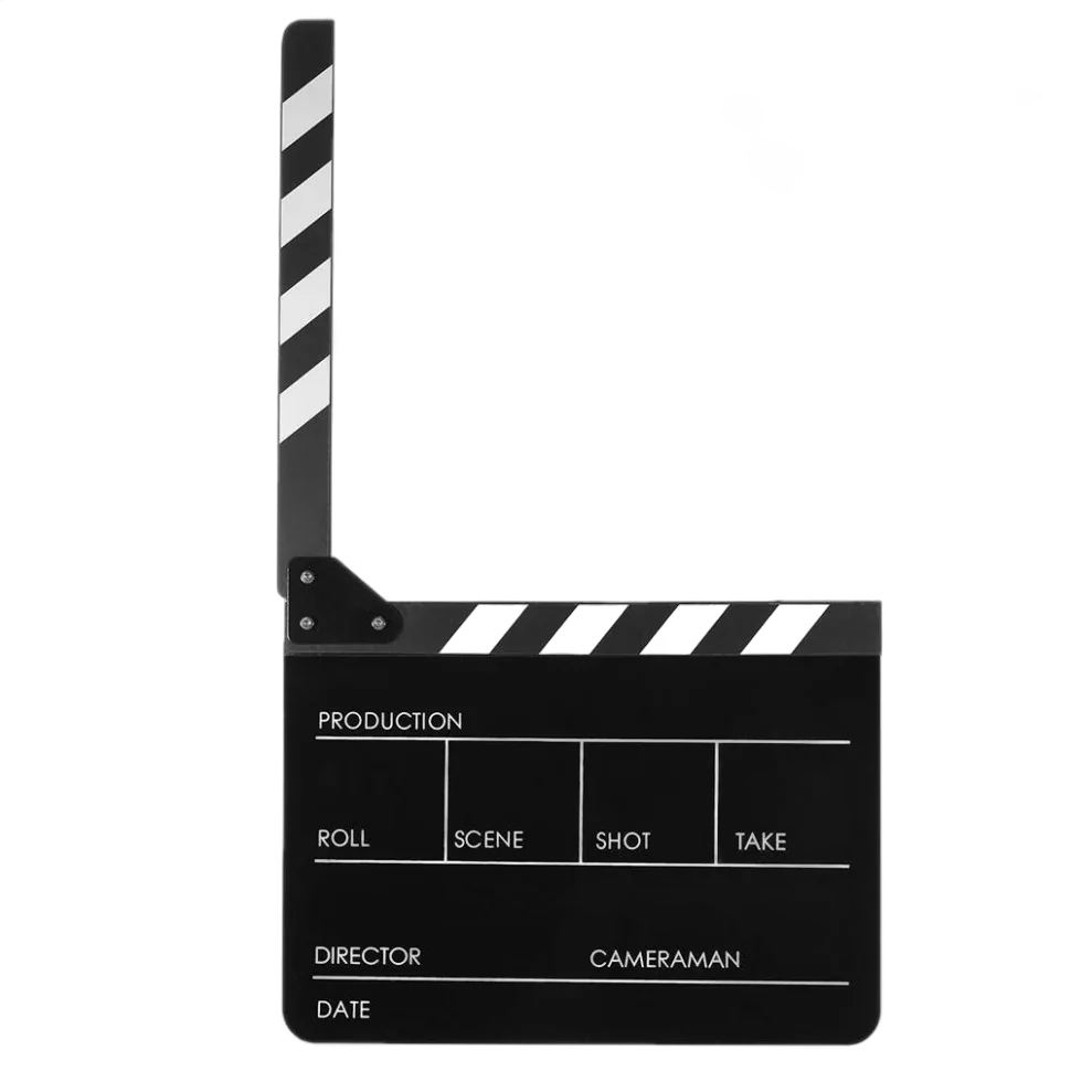 Directors Acrylic Film Movie Cut Action Scene Clapper Board Black (ХЛОПУШКА)
