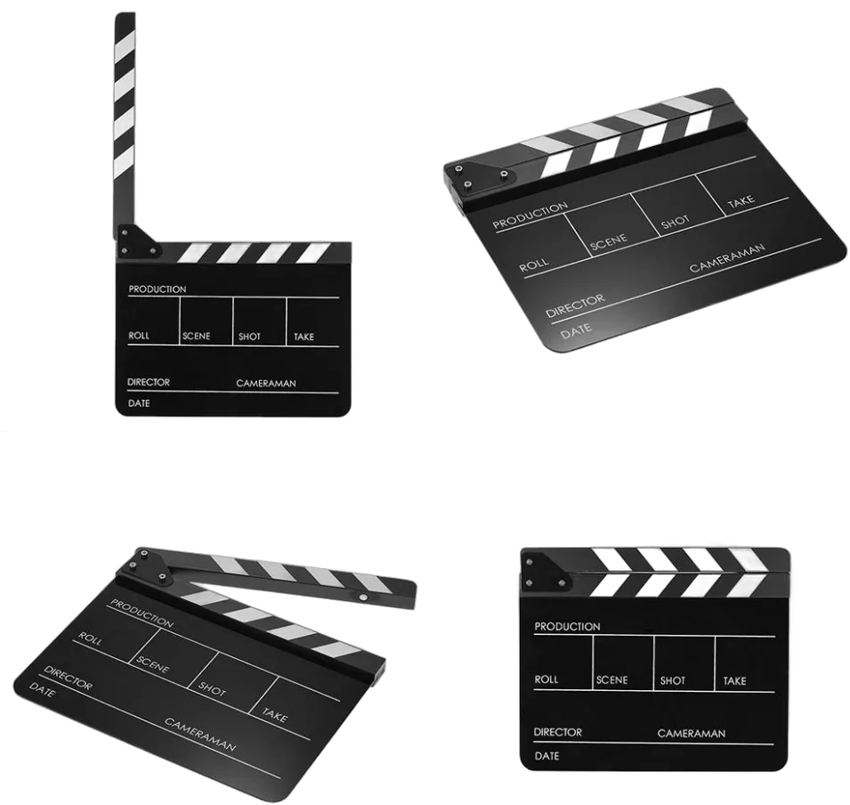Directors Acrylic Film Movie Cut Action Scene Clapper Board Black (ХЛОПУШКА)
