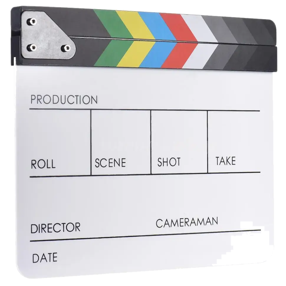 Directors Acrylic Film Movie Cut Action Scene Clapper Board White (ХЛОПУШКА)