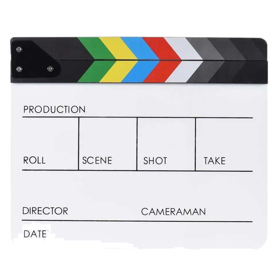 Directors Acrylic Film Movie Cut Action Scene Clapper Board White (ХЛОПУШКА)